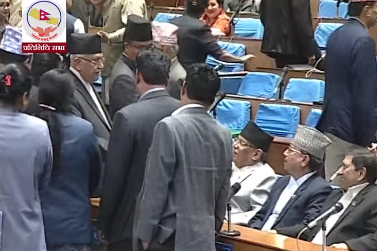 एमालेले प्रतिनिधि सभा बैठक अवरुद्ध गर्ने