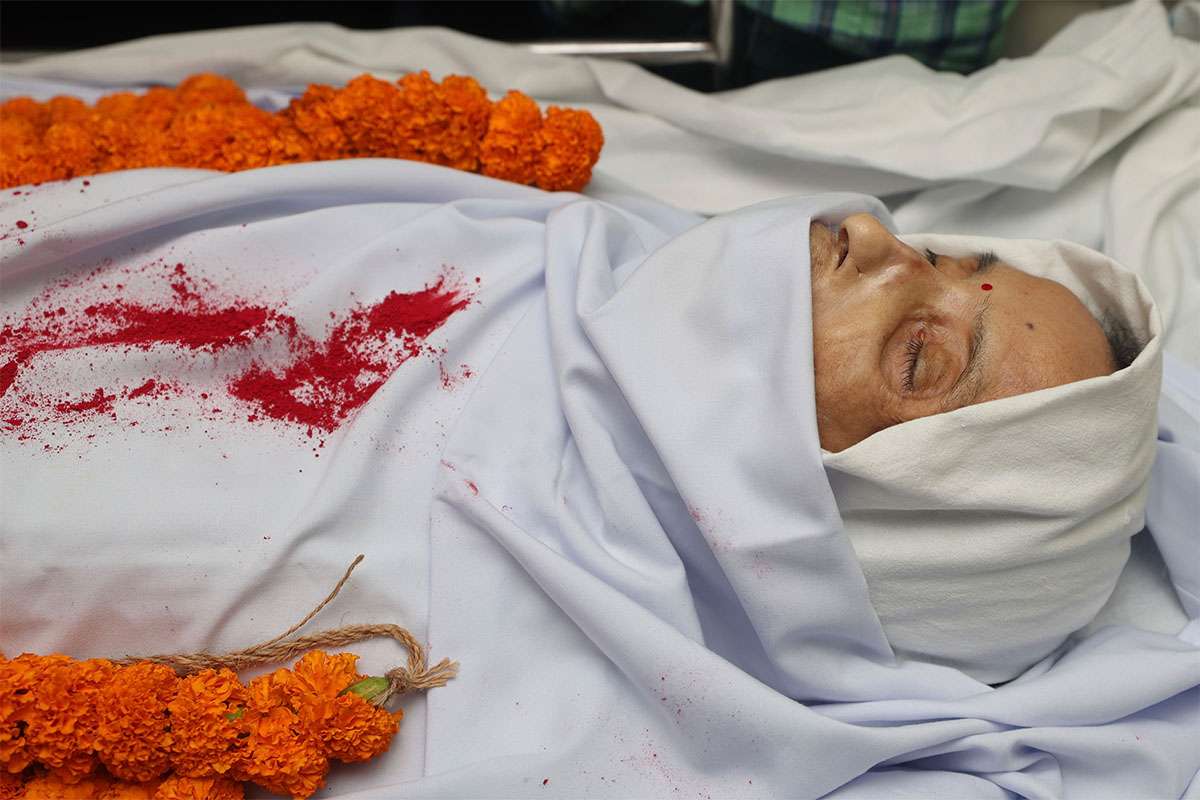 प्रधानमन्त्री पत्नी सीता दाहालको राजकीय सम्मान सहित अन्त्येष्टि गरिने