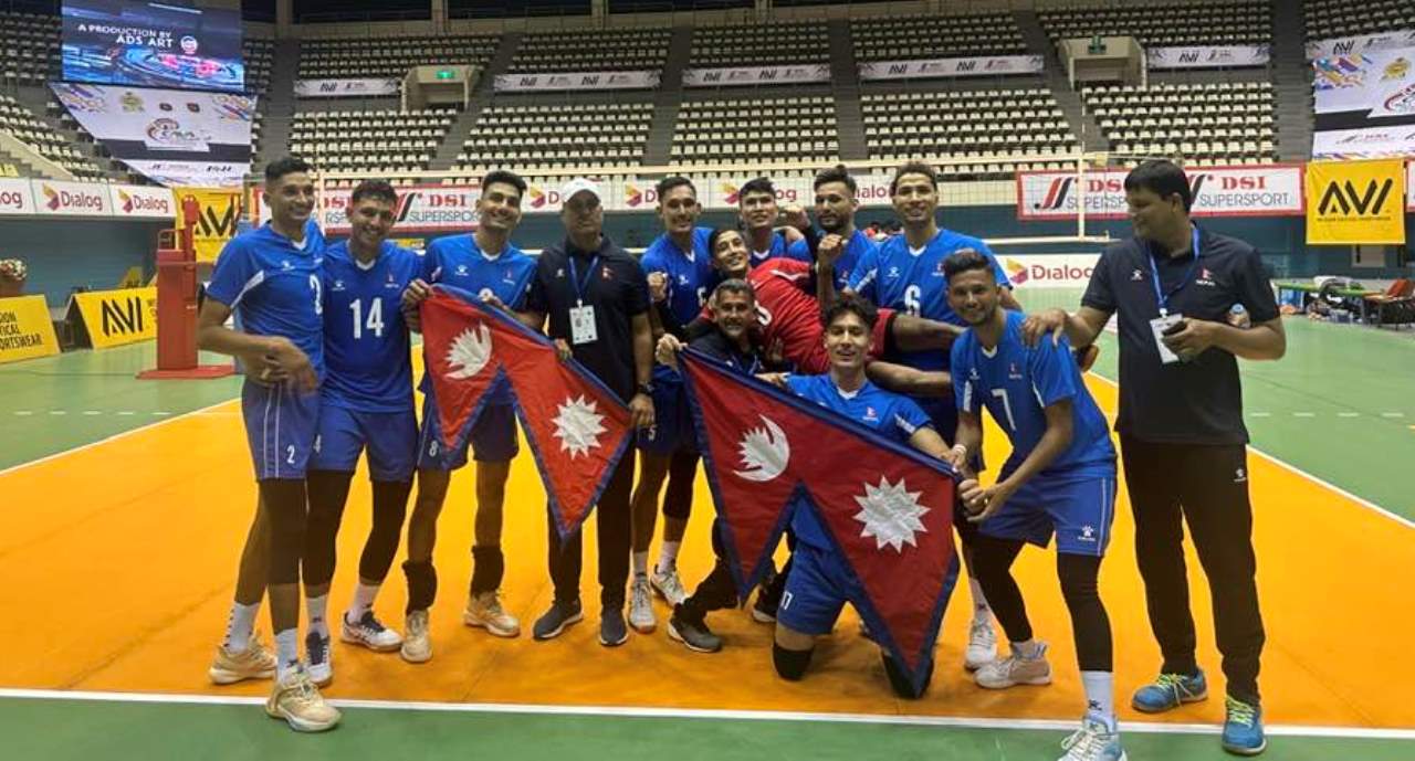काभा पुरुष भलिबल च्यालेन्जमा नेपाल र श्रीलंका भिड्दै