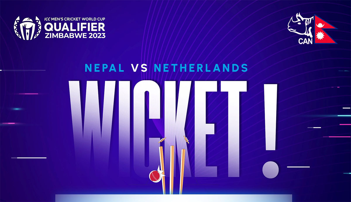 नेपालले ९ विकेट गुमायो 